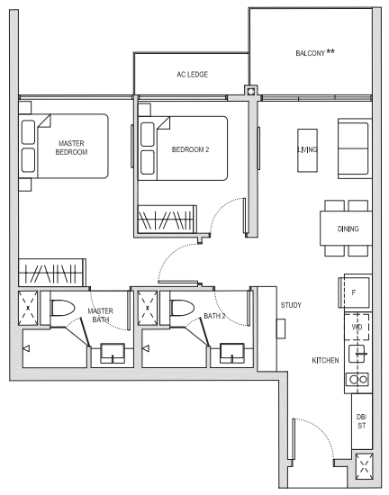 2 bedroom